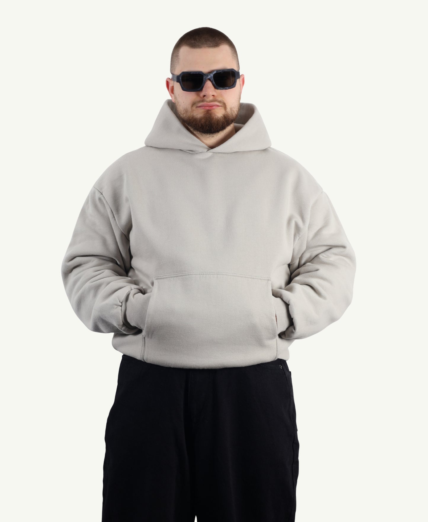 1000 GSM DOUBLE LAYER HOODIE DOVE